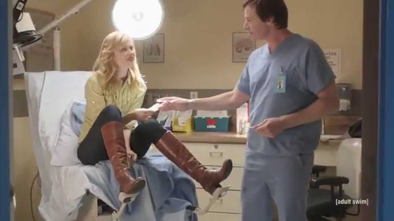 Fiddling With Her Tan Knee Boots on 