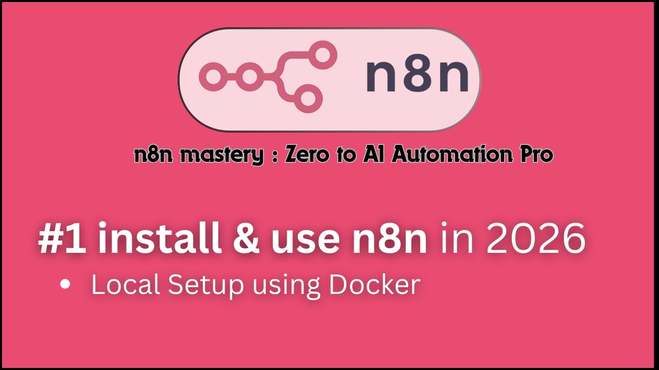 #1 Локальная установка n8n с помощью Docker (руководство 2026 года) | Полное описание настройки |...