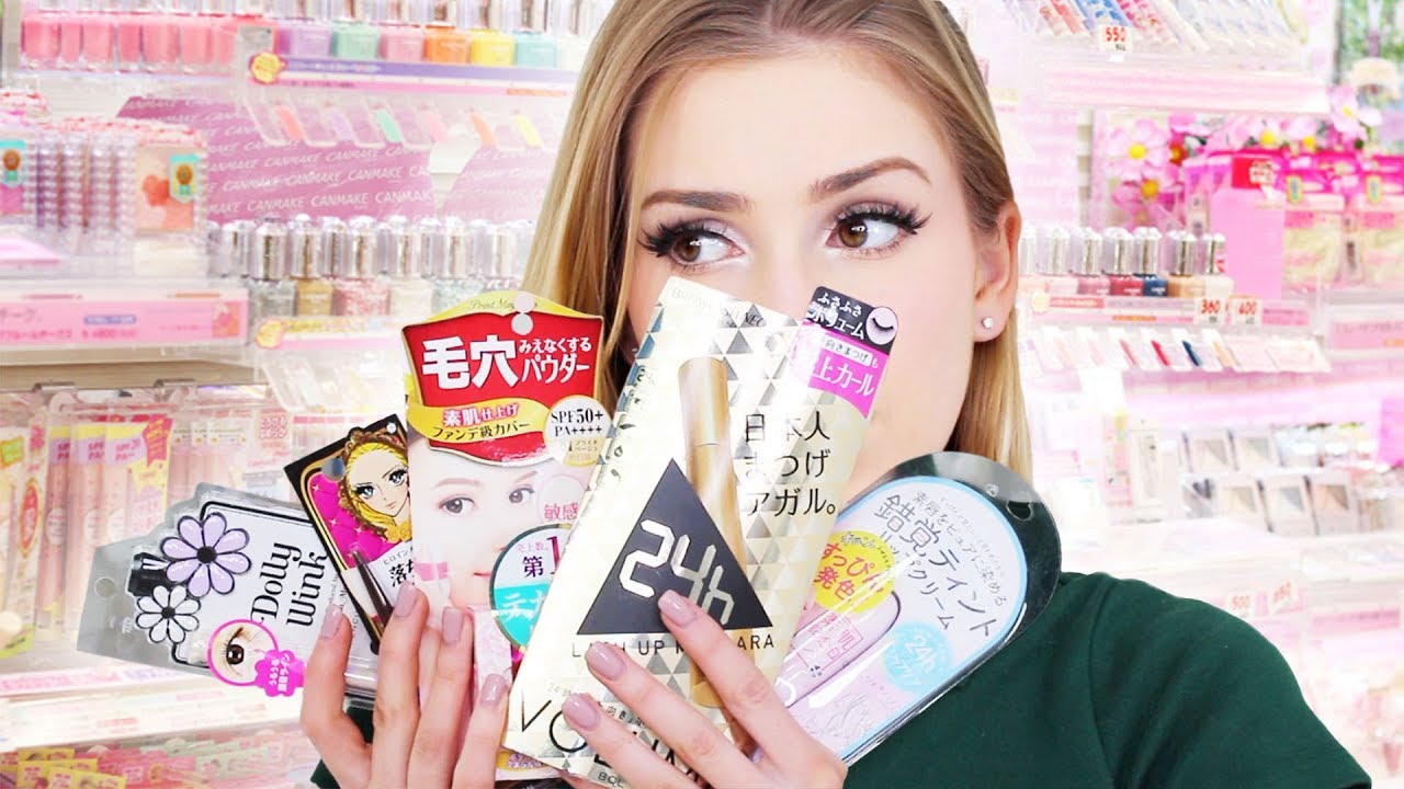 Full Face Japanese Drugstore Makeup!! + shopping in Japan!