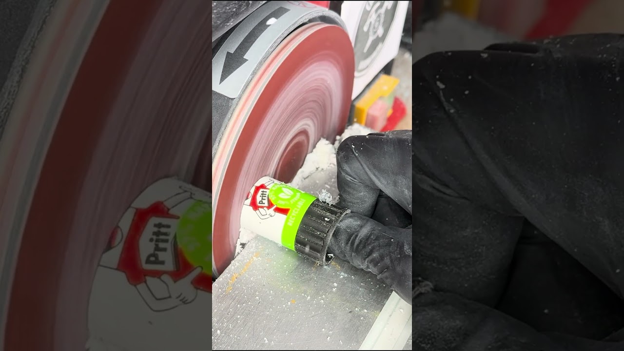 Pritt Stick Glue vs Sander #prittstick #satisfyingvideo #asmr #destruction
