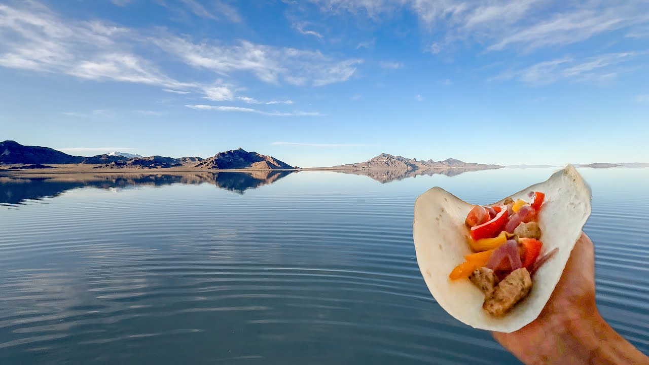 Chicken Fajitas on the Bonneville Salt Flats | Van Life Meal