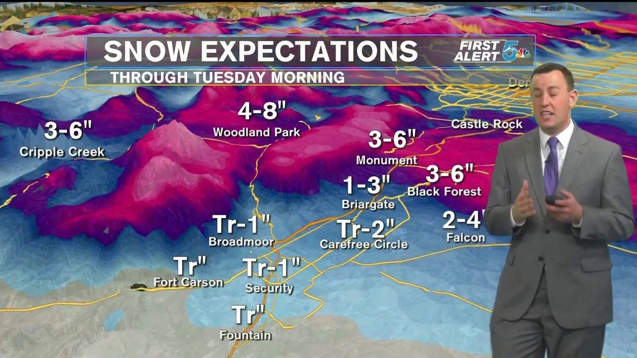 Accumulating snow possible in Colorado Springs overnight