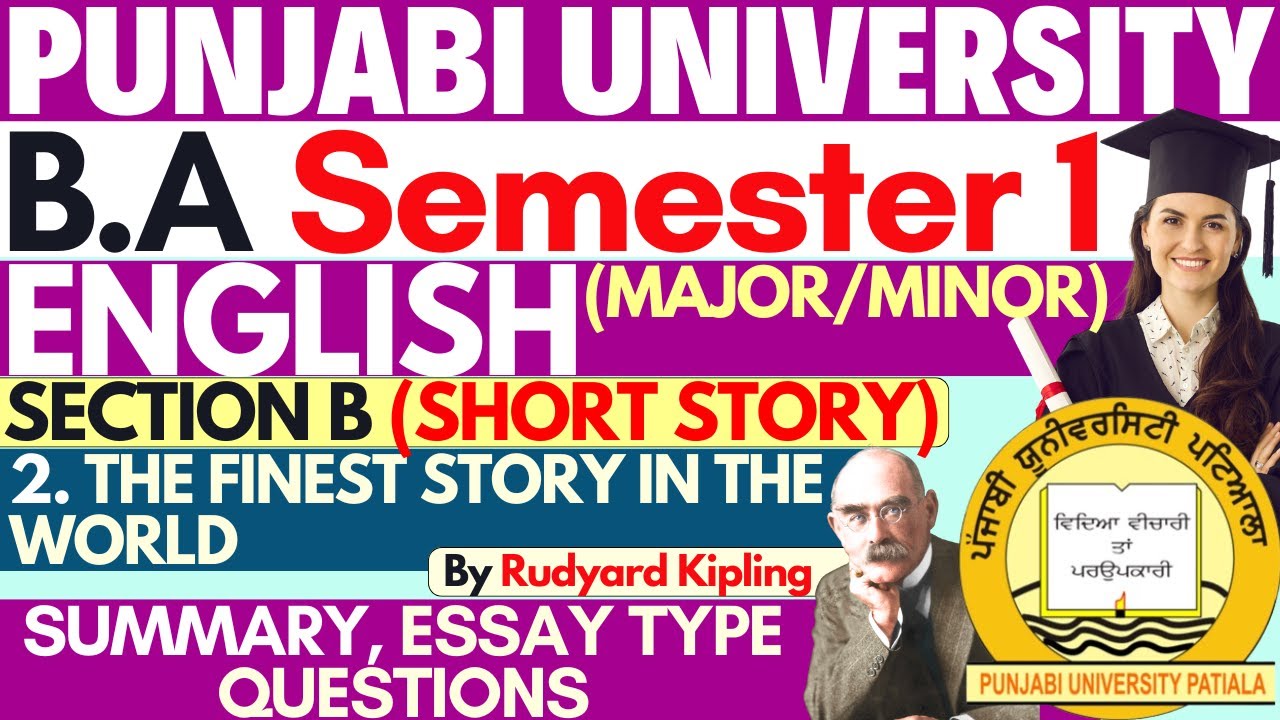 The Finest Story in the World by Rudyard Kipling | English for BA 1st Semester | English BA 1st Year