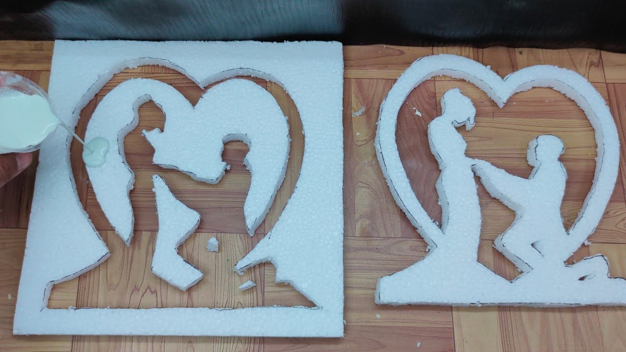 Couple white cement craft ideas • Showpiece • Home decoration • DIY WHITE CEMENT • CEMENT CORNER