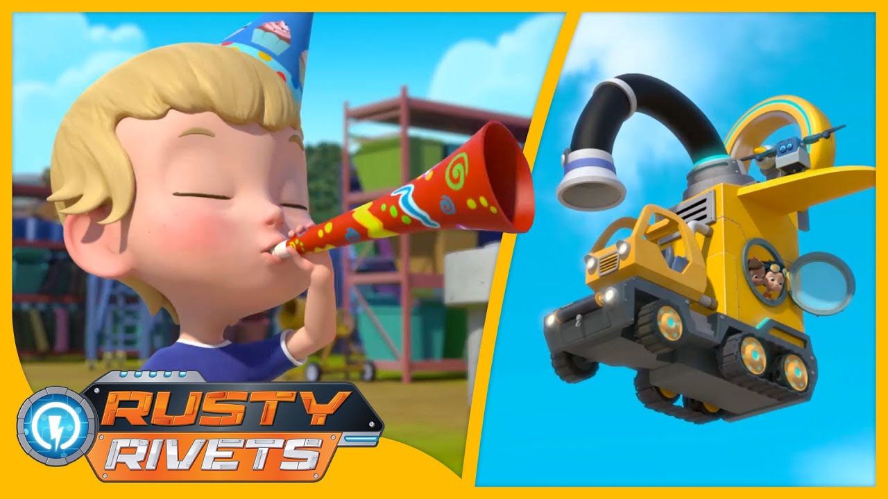 Liam Land // Rusty’s Giant Vacuum +MORE | Rusty Rivets Cartoons for Kids