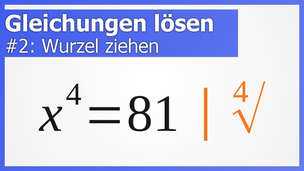 Gleichungen lösen #2: Umformen + Wurzel ziehen | How to Mathe