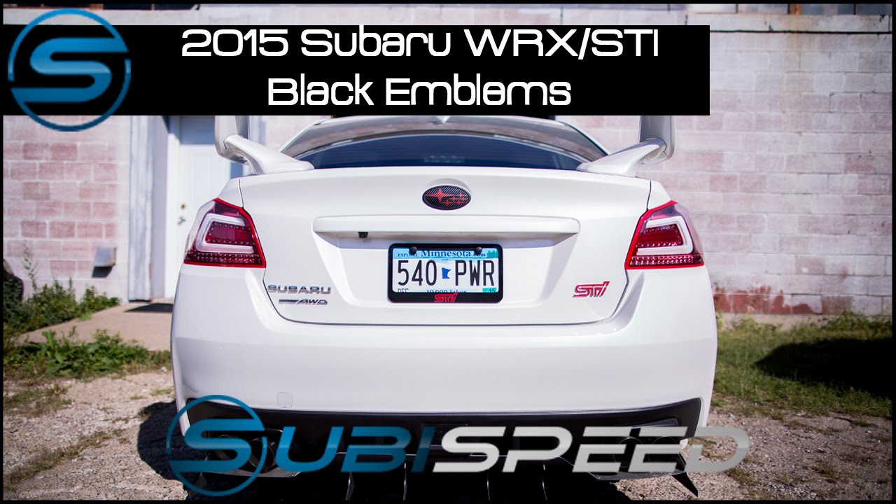 Subispeed - 2015+ WRX/STI Black Replacement Emblems