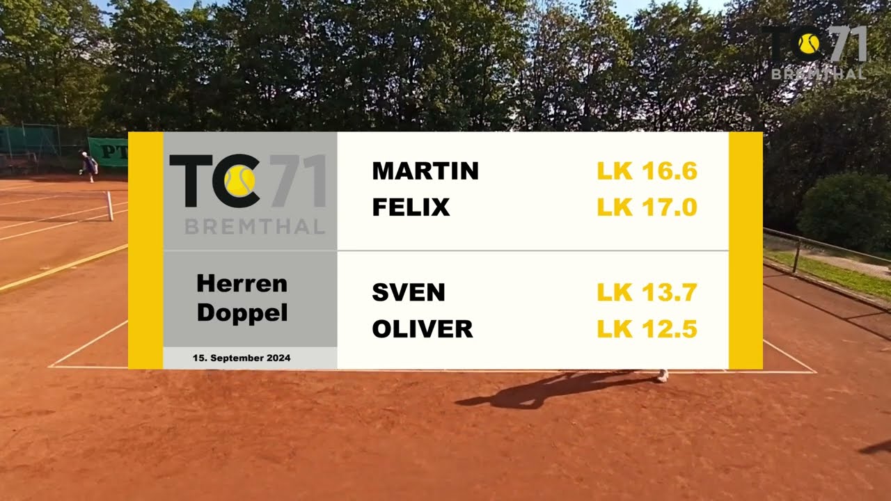 TC71 Bremthal - Clubmeisterschaft 2024 - Herren Doppel Finale