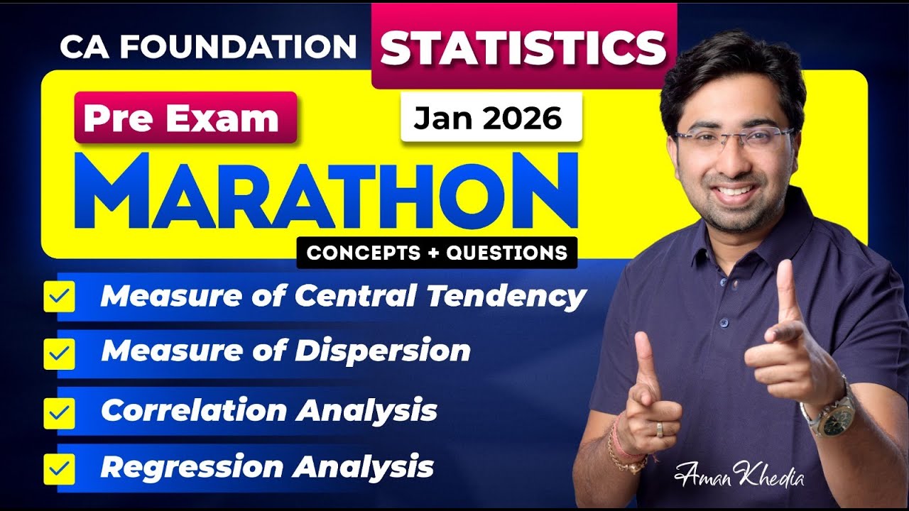 CA Foundation Maths Pre Exam Marathon | Day 4 | Jan 2026 | Concepts + Questions