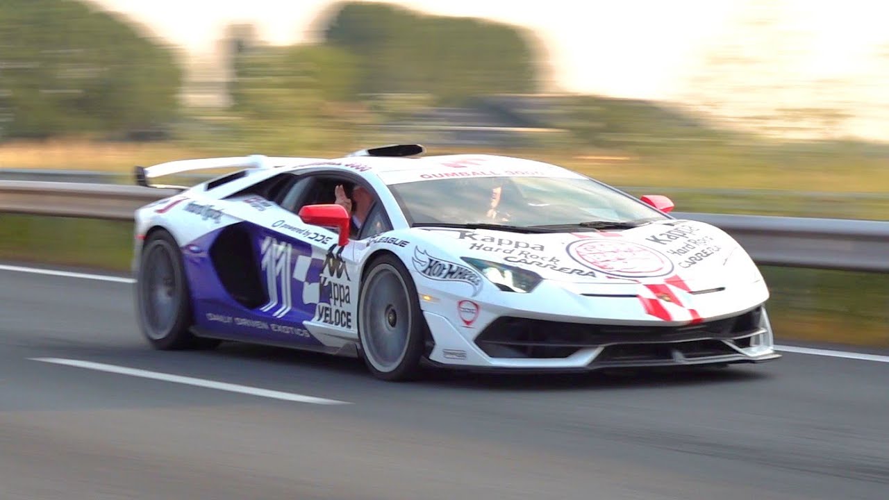 GUMBALL 3000: Route to Amsterdam! Chiron Sport, DDE Gintani SVJ, 812SF, 992 GT3 RS, LP640, SHMEE150