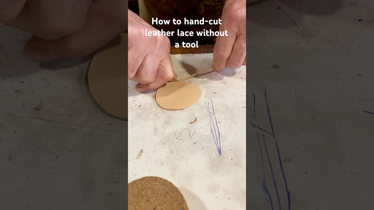 Making leather lace without a tool Part 1/2 