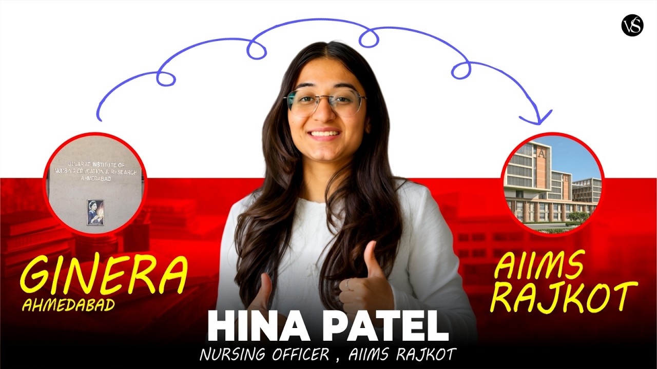 AIIMS RAJKOT FROM GINERA AHEMDABAD, HINA PATEL NURSING OFFICER JOURNEY WITH VS NURSING ACADEMY
