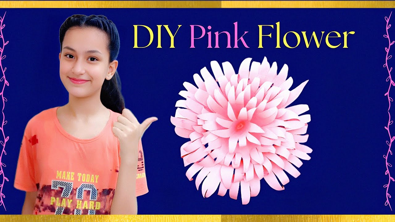 Beautiful Pink Paper Flower 🌸 | Simple DIY Paper Craft ideas 💡