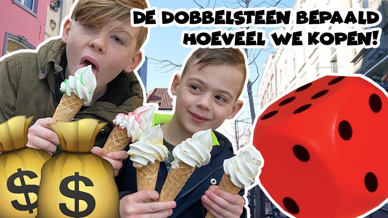 DE DOBBELSTEEN BEPAALD HOEVEEL WE VAN IETS KOPEN!! - De Bakkertjes #