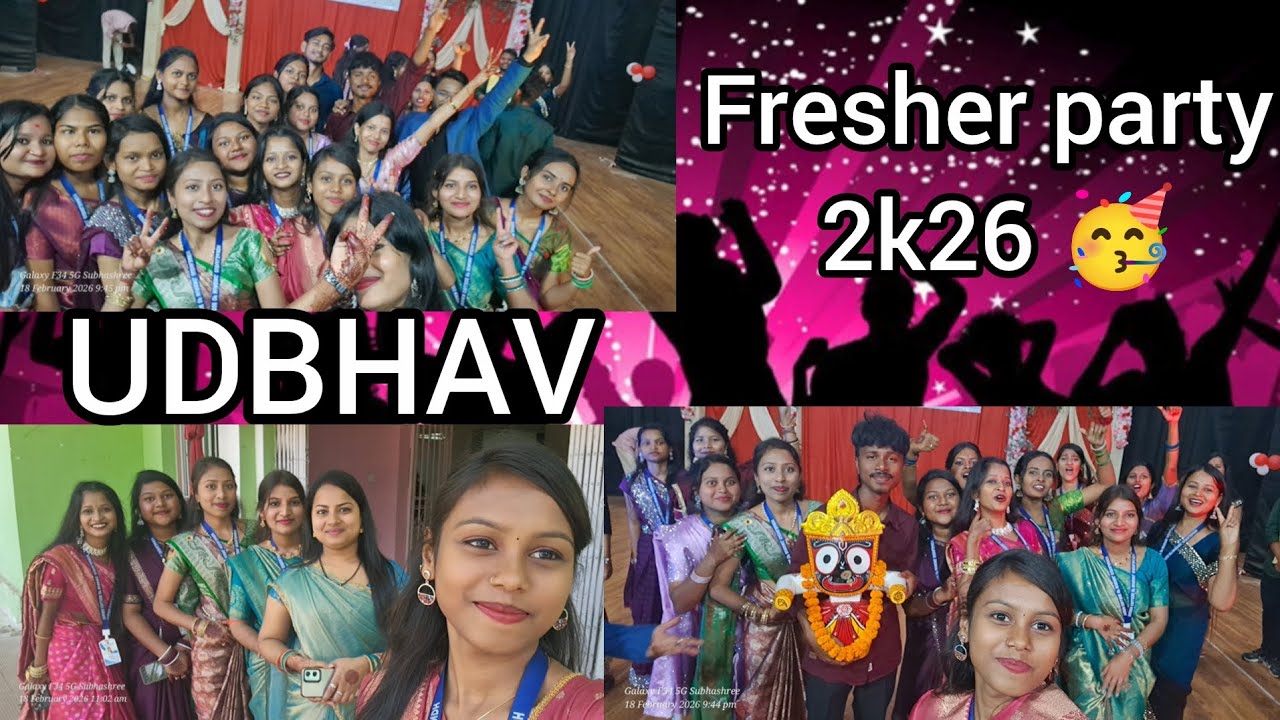 Udbhav fresher party 2k26......#enjoy #celebration #junior 