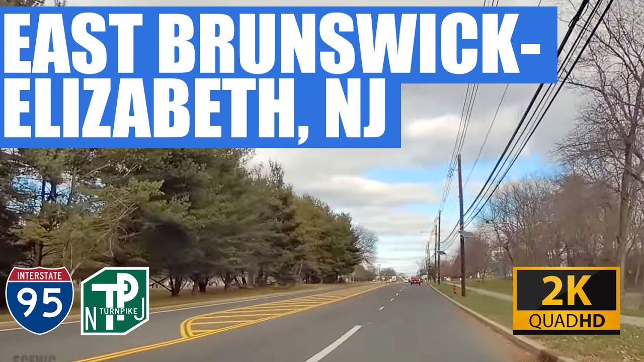 Driving East Brunswick to Elizabeth, NJ (2K HD)