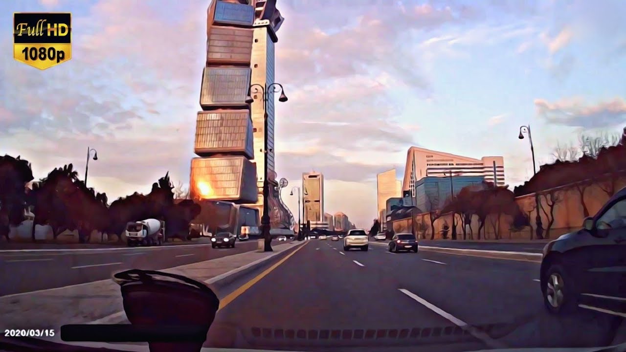 Bakı Küçələri  15.03.2020 | Bakü Caddeleri ( HD 1080p ) Road Drive Baku - Relaxing Video