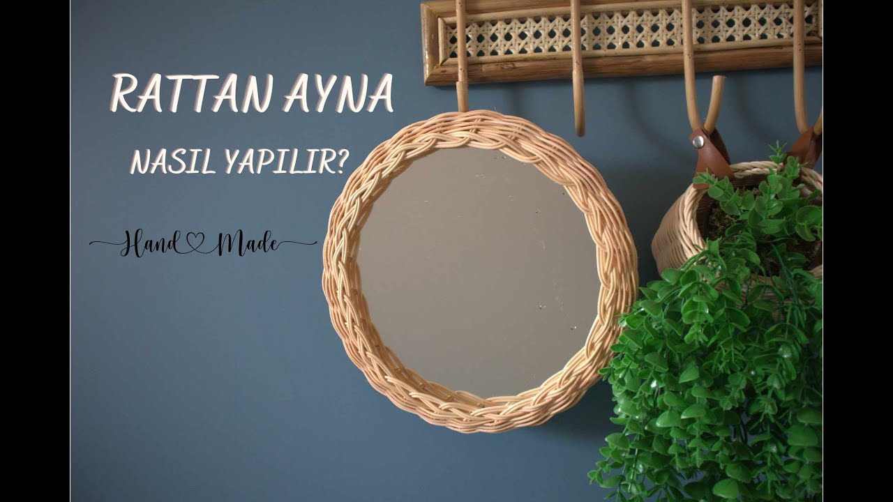DIY - Как сделать зеркало из ротанга? Вязание из ротанга - сделай это сам ротанга - Rattan Mirror