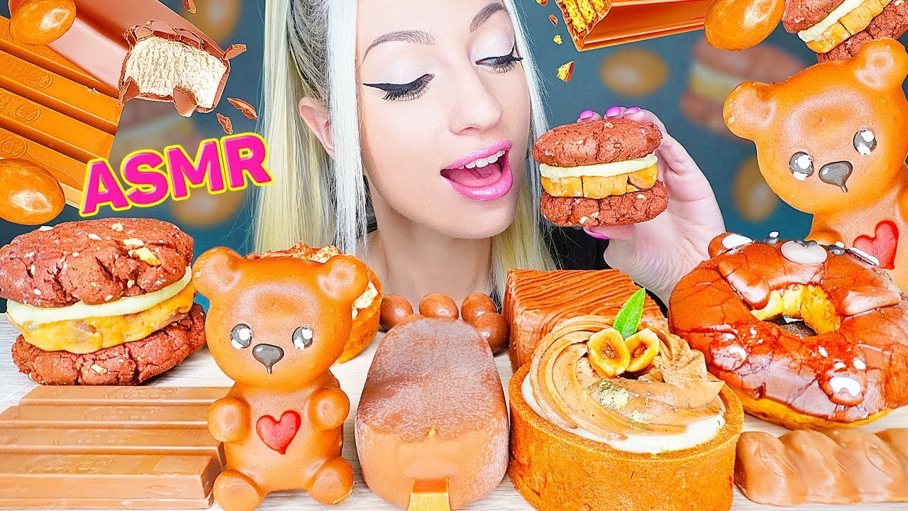 ASMR EATING CHOCOLATE DESSERTS, ICE CREAM, CANDY BARS, CAKE, MILKA, KINDER, 초콜릿 먹방, MUKBANG 먹방
