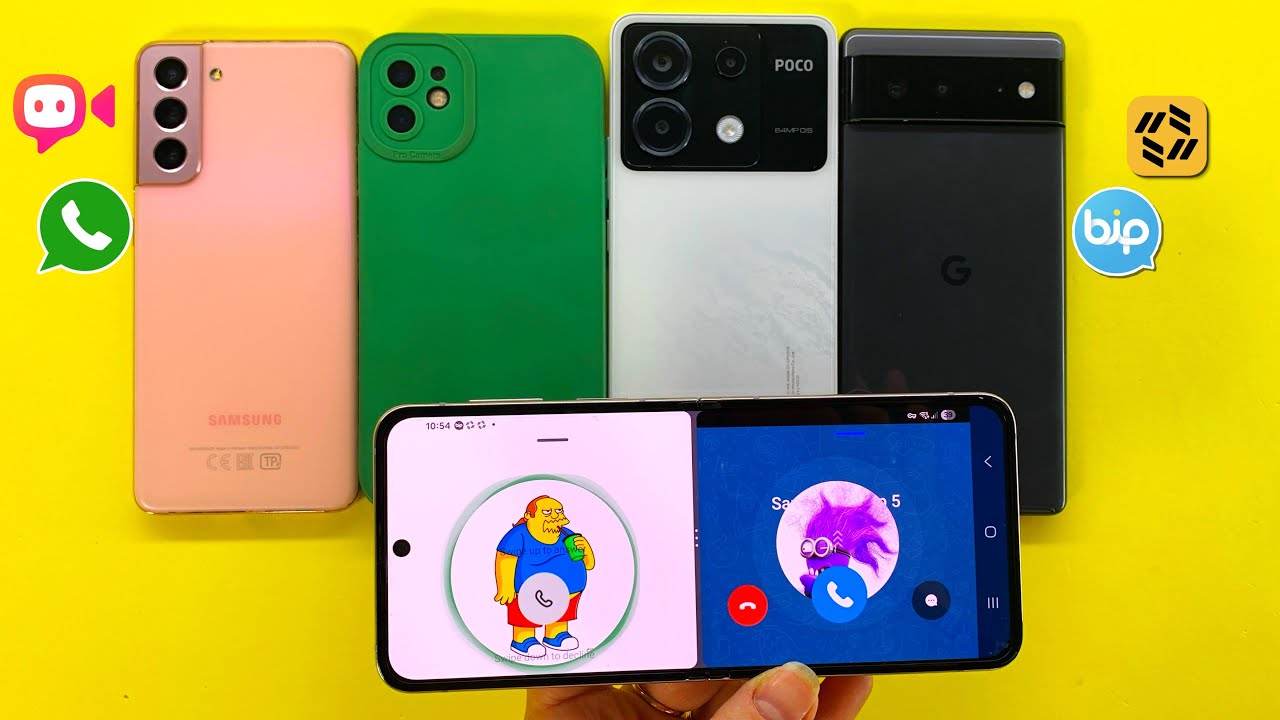Social Media WhatsApp+Tawasal+JusTalk+BIP Incoming Outgoing Call Samsung, IPhone, POCO, Google Pixel