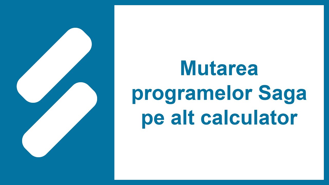 Mutarea programelor Saga pe alt calculator