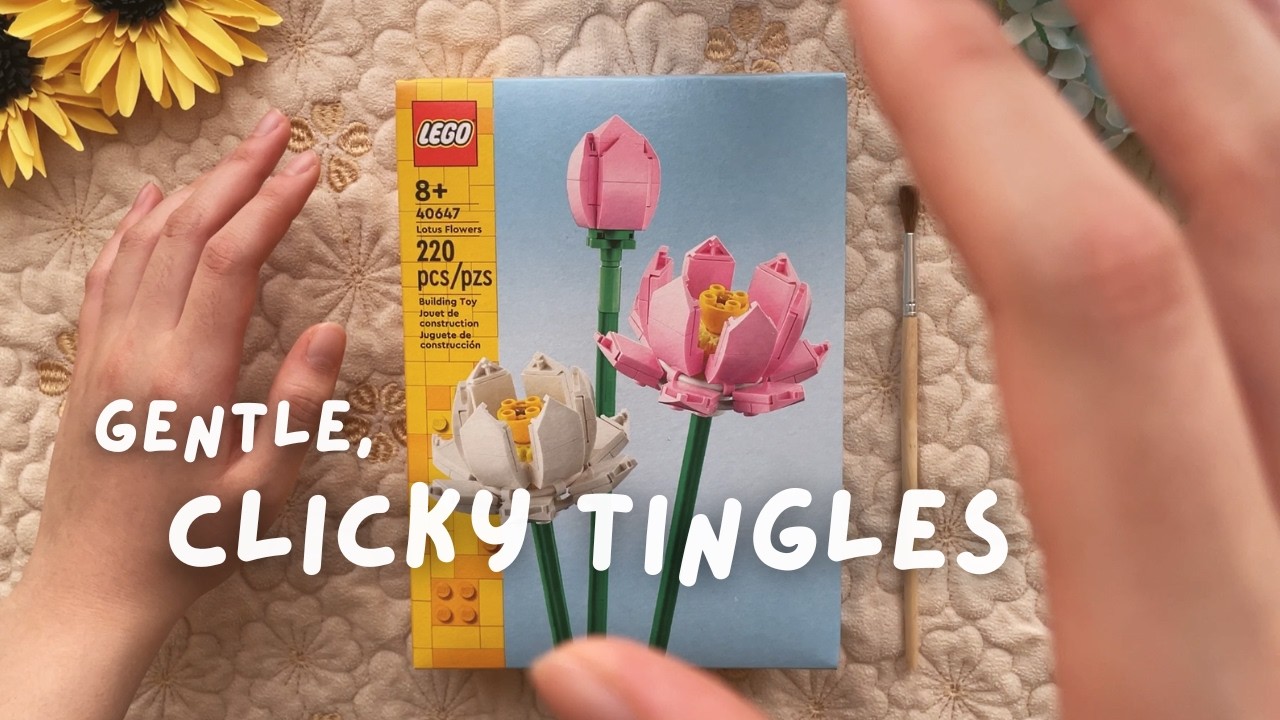 ASMR Relaxing LEGO Flower Build 🌷(gentle whispers + no talking section)