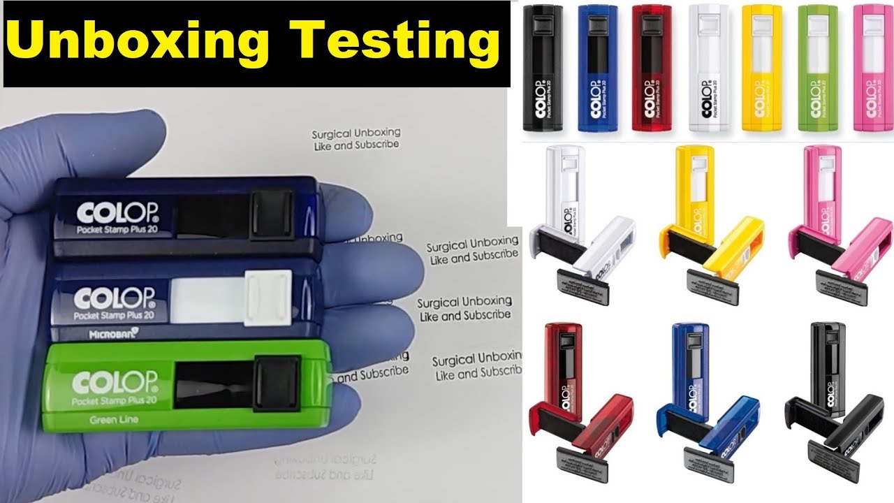 Pocket Stamp Plus 20 COLOP Unboxing Testing ASMR
