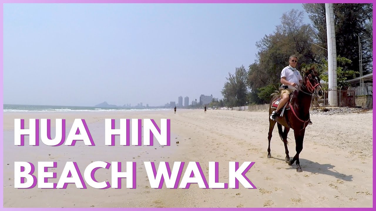 Hua Hin Beach Walk [4K] - From Hilton to InterContinental | Hua Hin, Thailand Travel