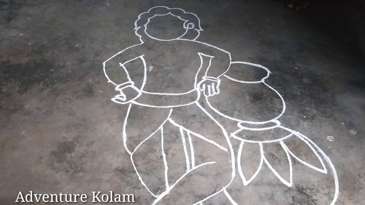 Gokulashtami Rangoli || Krishna jayanthi Kolam || Mugglu || Adventure Kolam