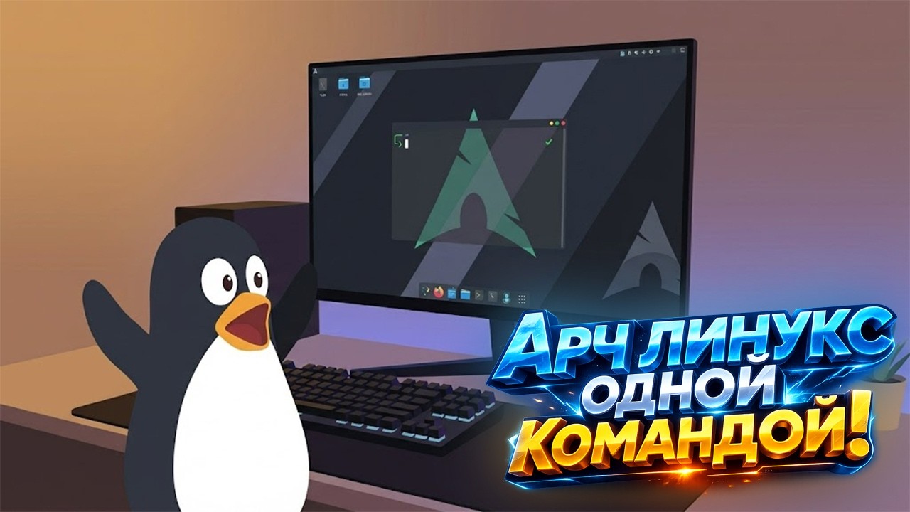 ГАЙД: Установка Arch Linux с KDE Plasma одной командой для новичков (Это реально!)