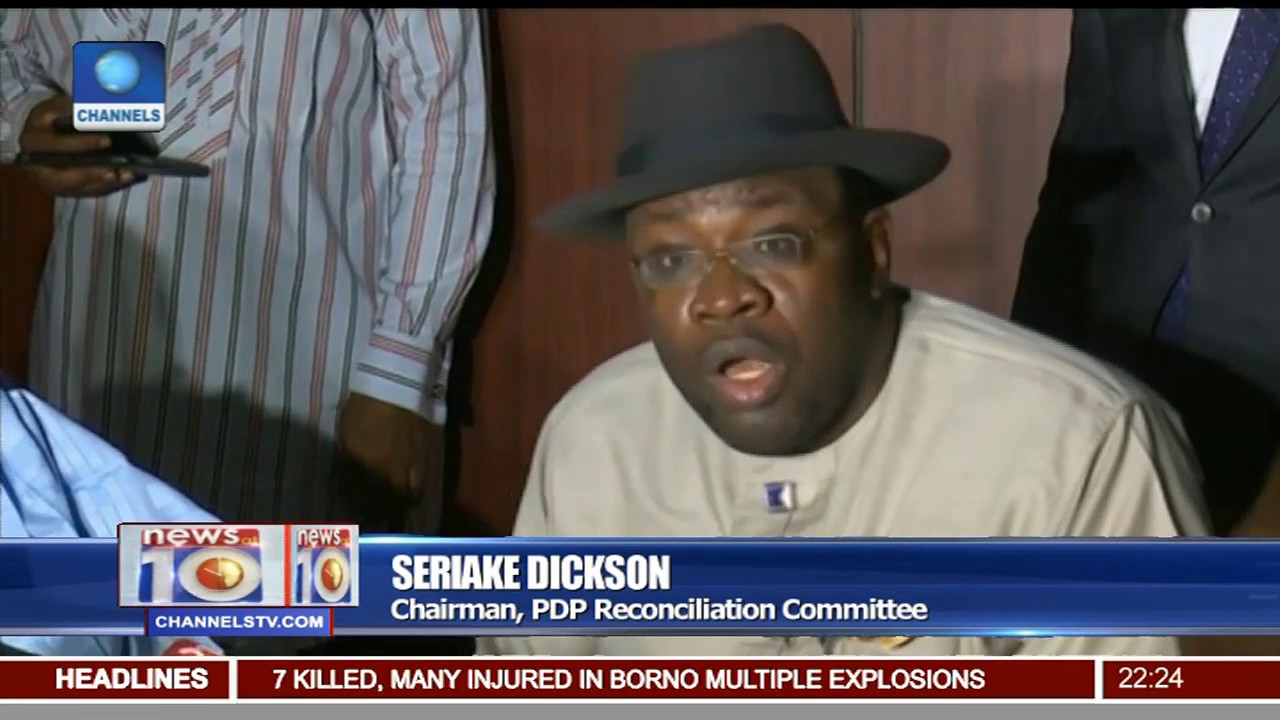PDP Leadership Tussle: Gov Dickson Meets Makarfi, Others In Abuja