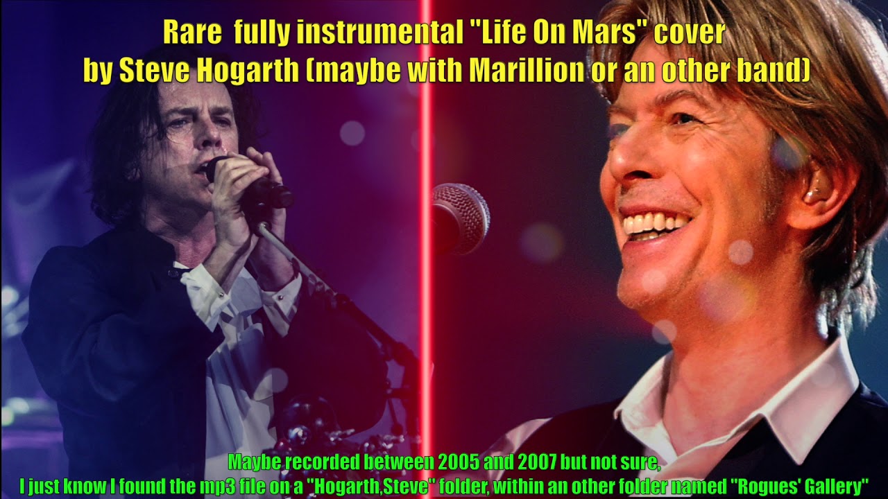 RARE Life on Mars cover by Steve Hogarth (with an actual band)