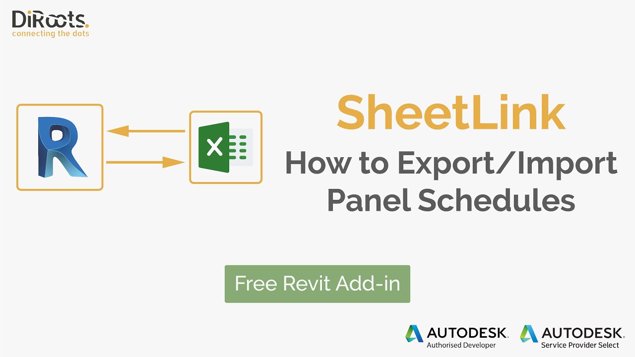 SheetLink | Revit - Excel | Экспорт/импорт спецификаций панелей