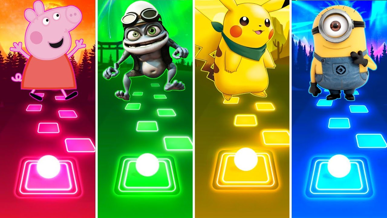 Peppa Pig - Crazy Frog - Pikachu - Minion | Tiles Hop EDM Rush