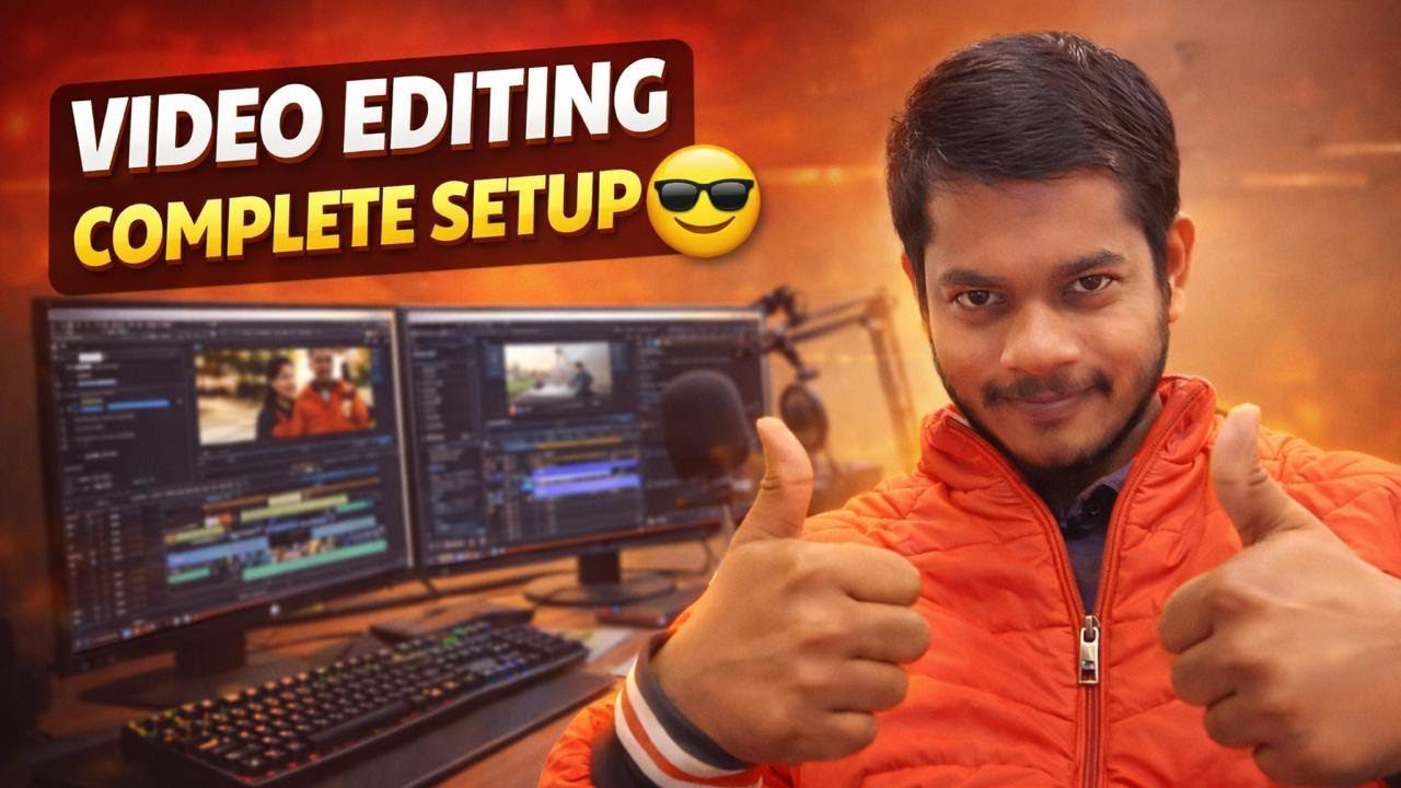Room me kon ghus aaya 😂Vlog and complete setup of my editing