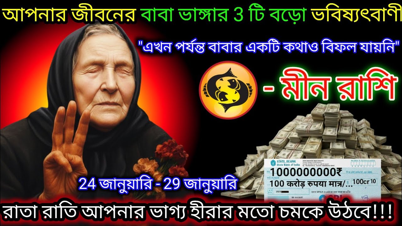 মীন রাশি আপনার জীবনে বাবা ভাঙ্গার 3 টি বড়ো ভবিষ্যৎবাণী,24-29 জানুয়ারি,Meen Rashi,Pisces ♓
