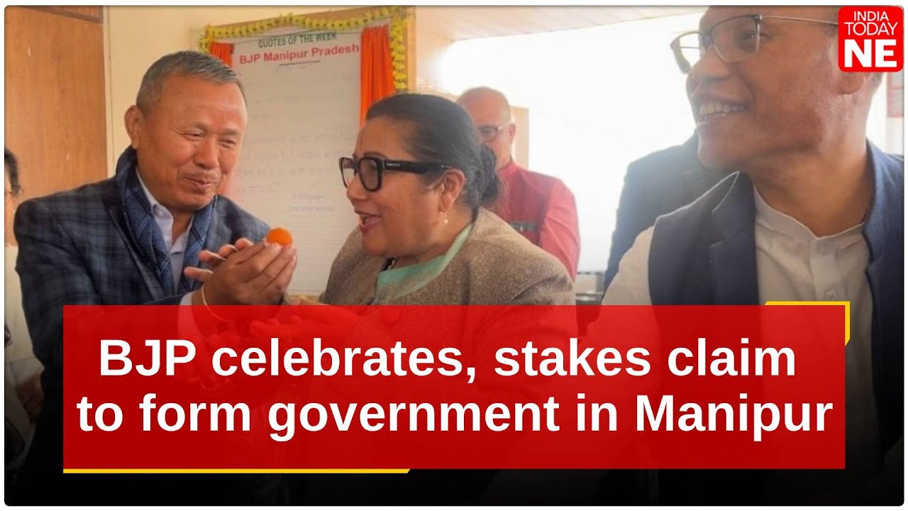 BJP celebrates, stakes claim to form government in Manipur