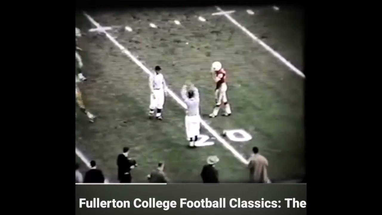 RICH LEON WR FULLERTON COLLEGE 65 JR ROSE BOWL HIGHLIGHTS FC HOF FC ALL TIME LEADING REC YARDS TDs 