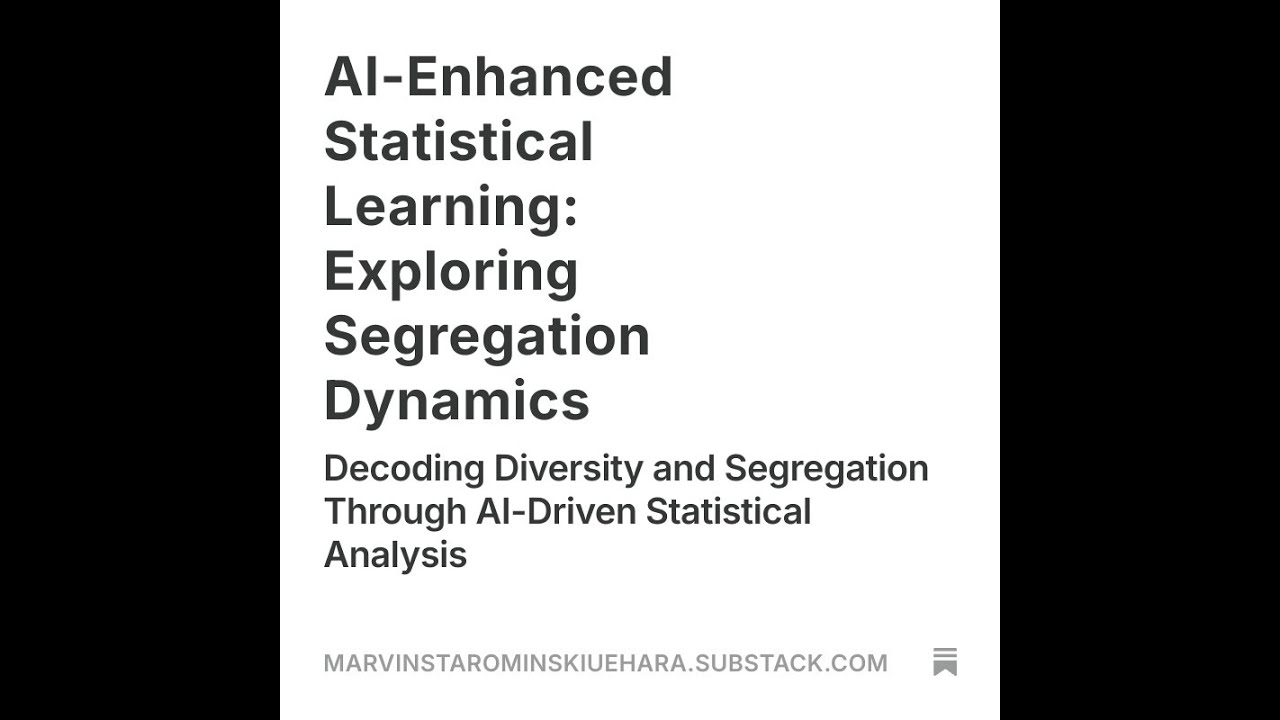AI-Enhanced Statistical Learning: Exploring Segregation Dynamics