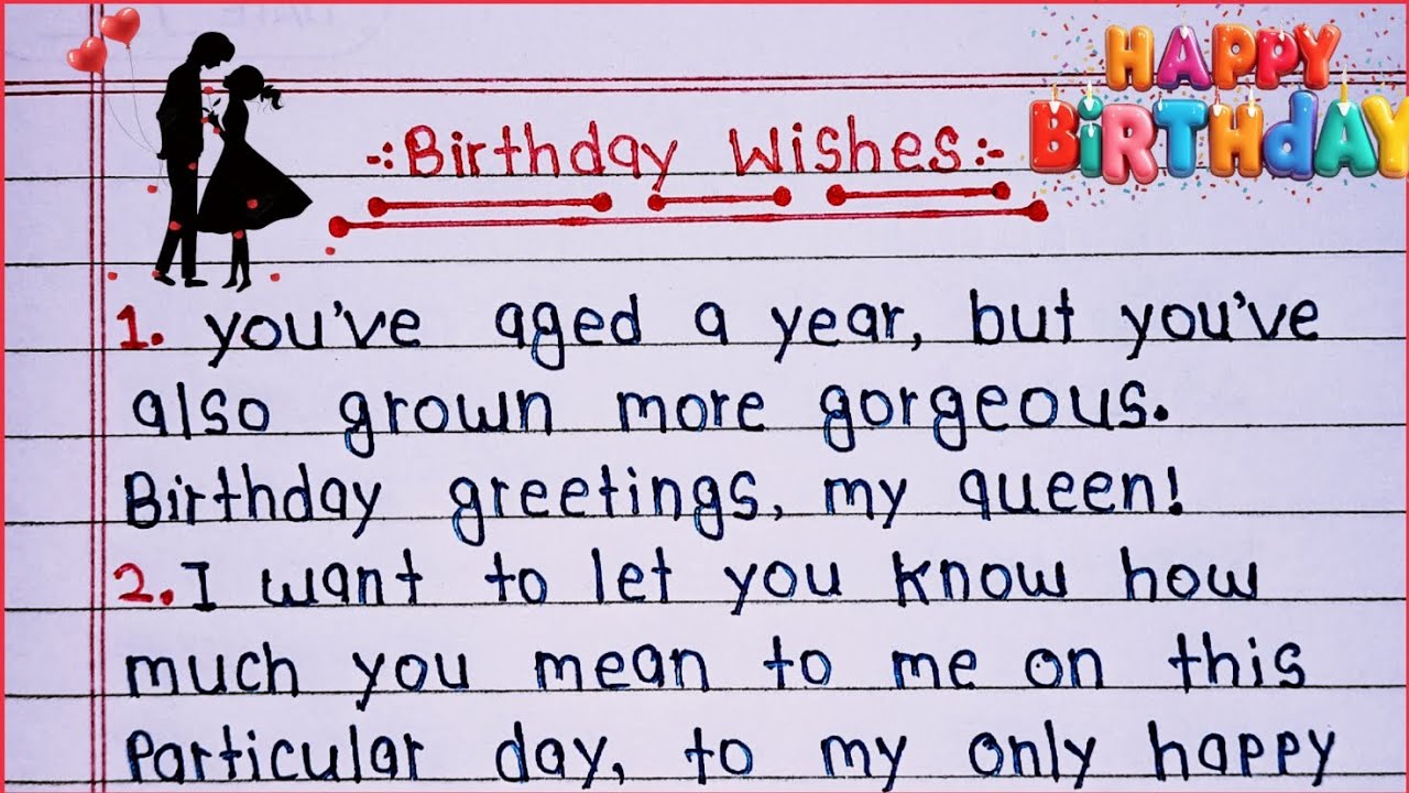 Happy Birthday Wishes || Birthday Wishes for Couple || Birthday Card Writing || Birthday Greetings