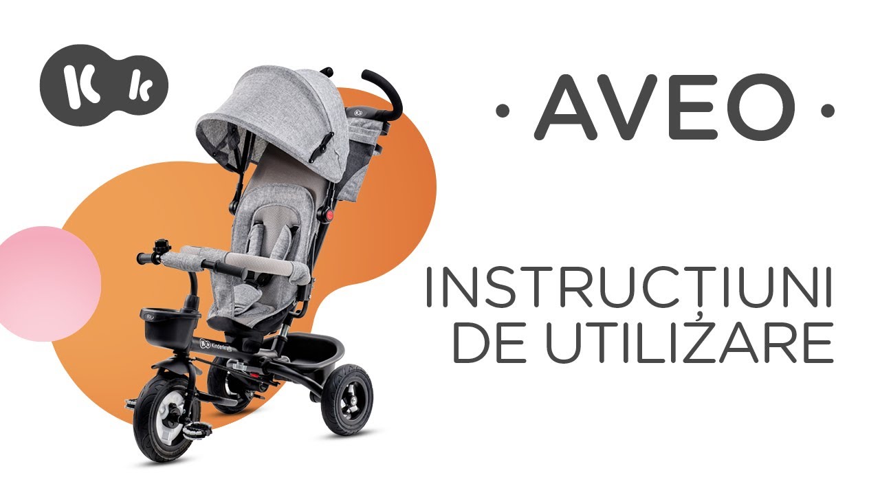 Cum trebuie asamblată tricicleta cu șaua rotativă AVEO Kinderkraft | Manual de utilizare
