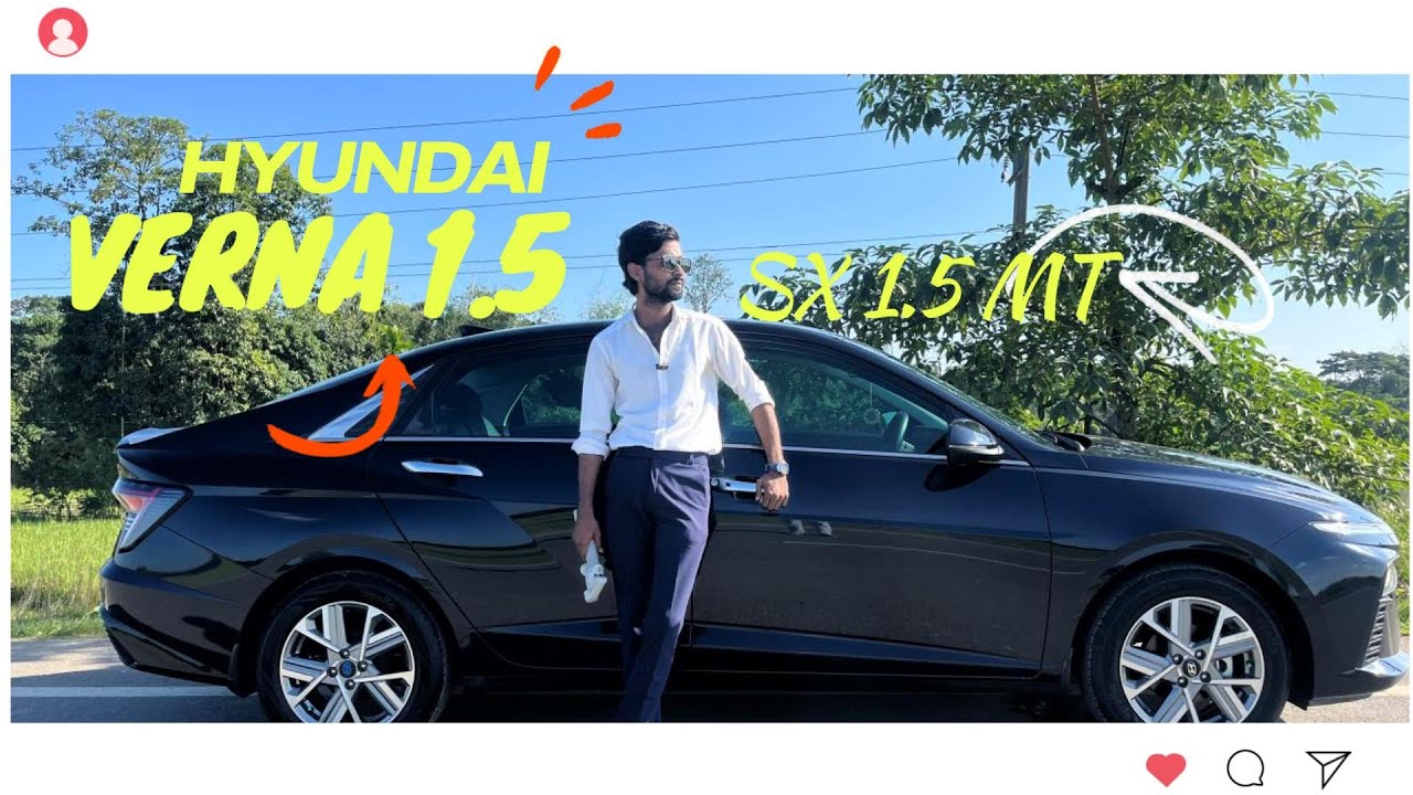 2025 New Hyundai Verna SX MT Review: Driving, Safety (5-Star), Real-World Mileage & On-Road Price!