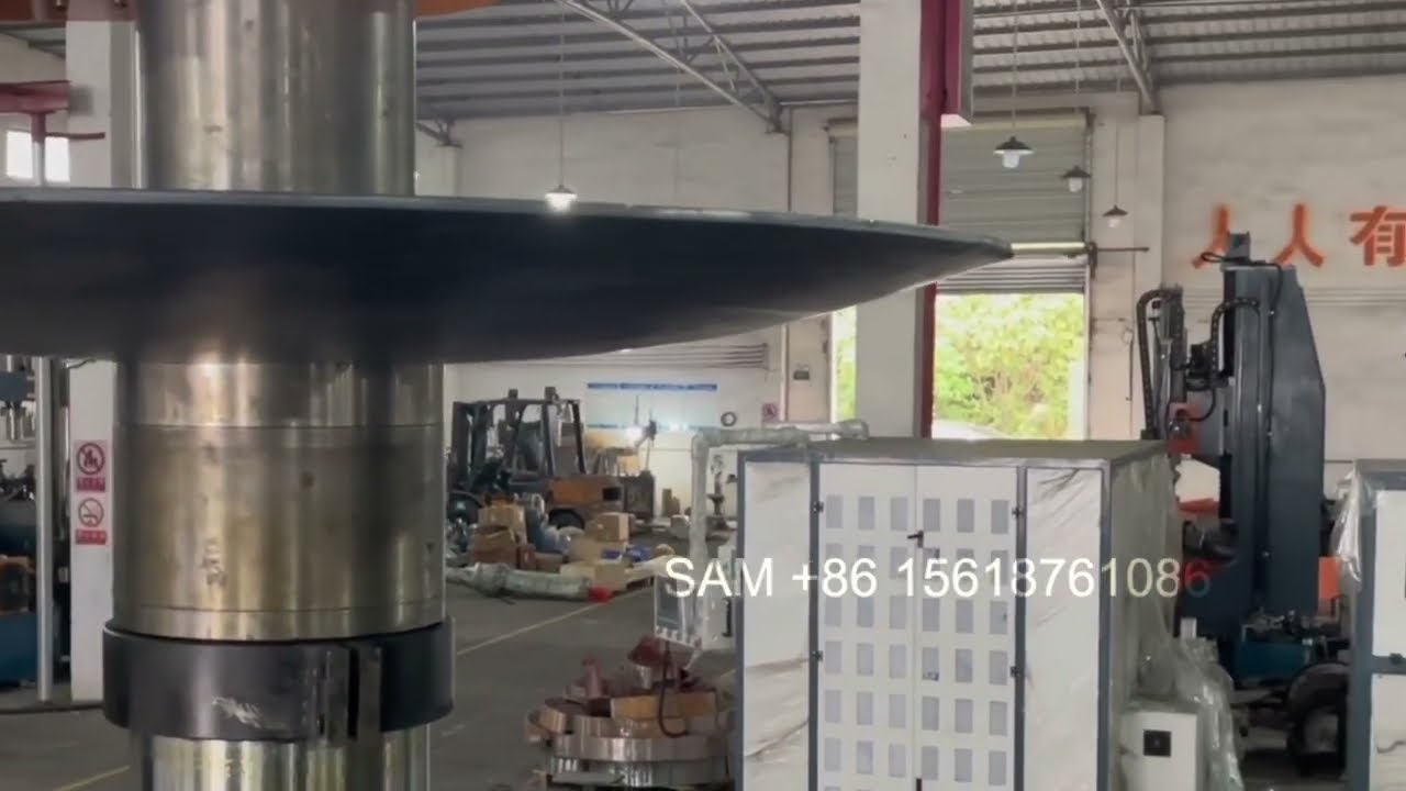 Automatic dished end flanging machine