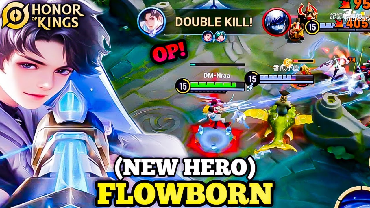 Honor of kings ( Flowborn ) New Hero Flowborn Gameplay | HOK 2025
