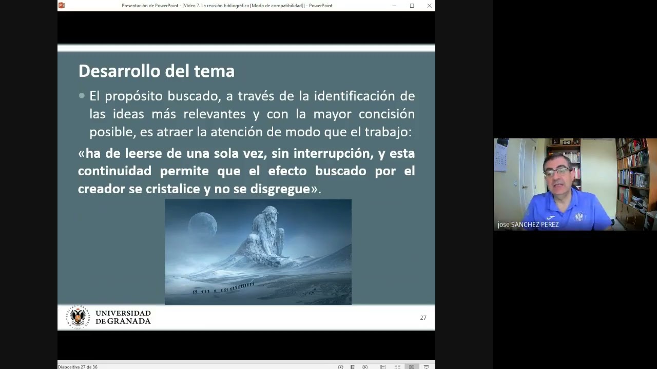 Vídeo 9 (II) El método de revisión bibliográfica 19'45''