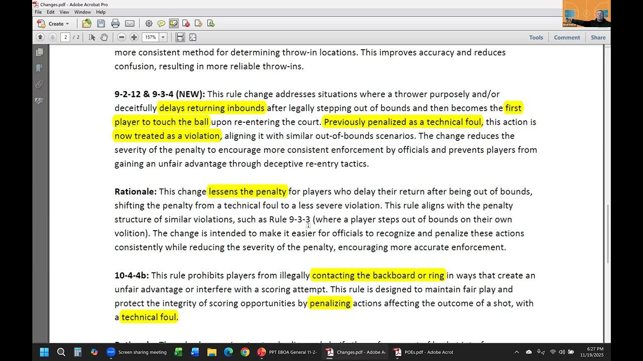 Rules Changes 2025-26 NFHS Basketball