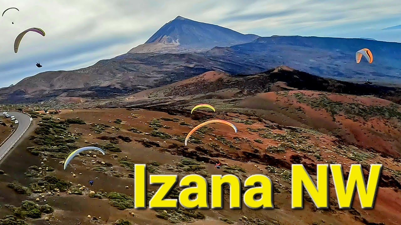 Paragliding Tenerife 2023/ Soaring from Izana and flight to the Coast.