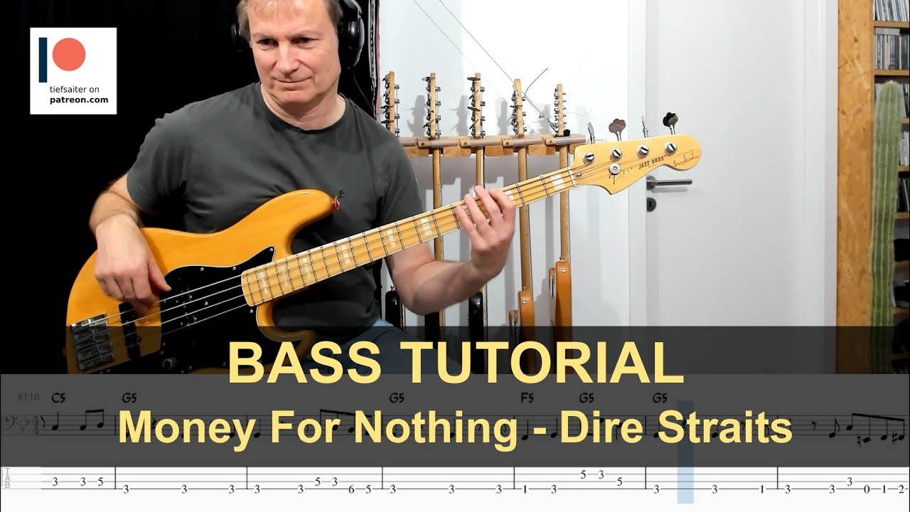 Money For Nothing - Dire Straits | Bass Tutorial (Sheet + TABs)