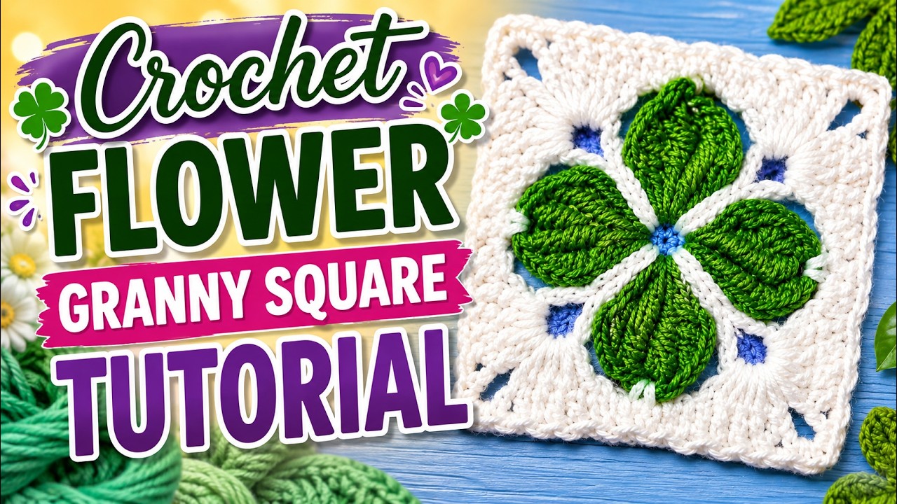 How To Crochet A Granny Square Tutorial For Beginners | DIY Crochet Granny Square