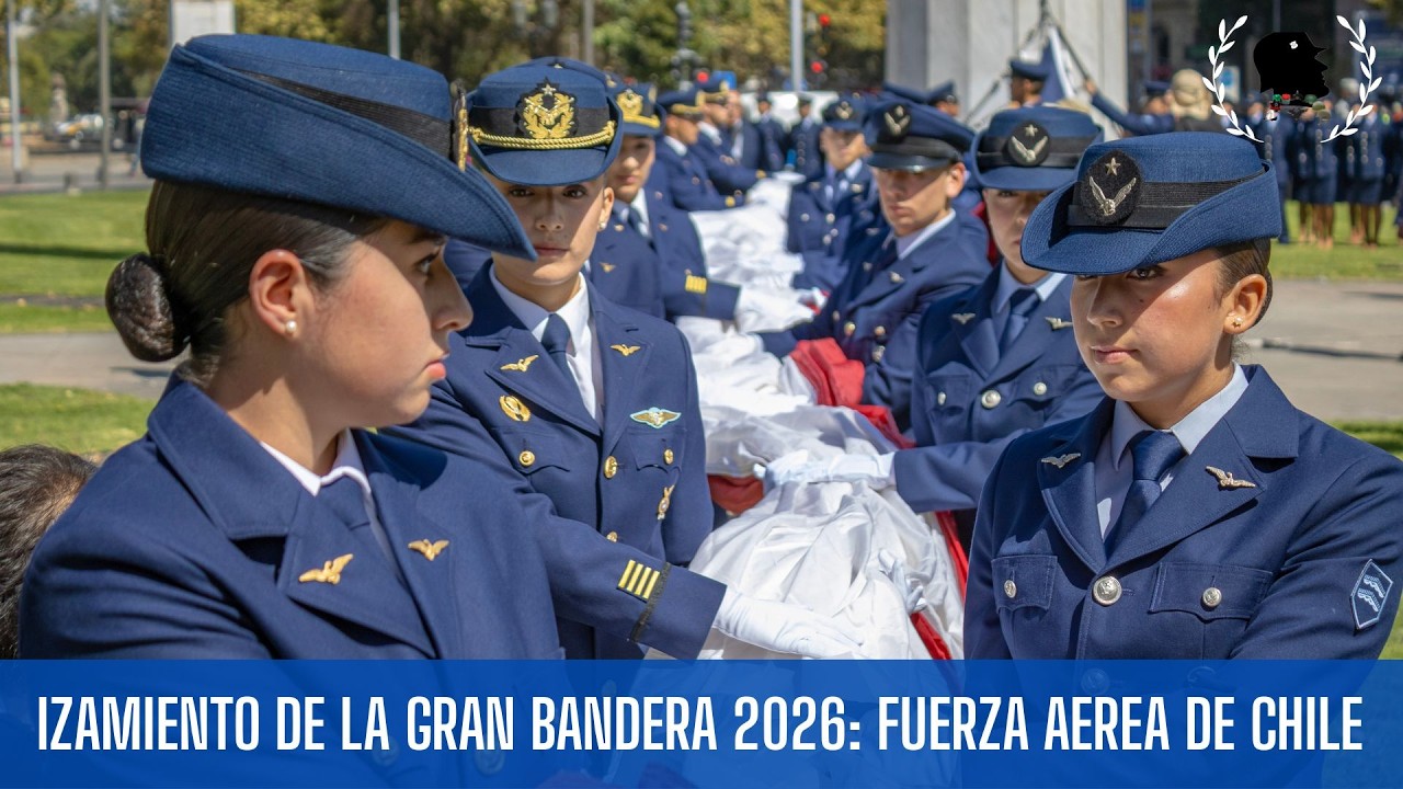 Izamiento de la Gran Bandera de Chile en Santiago | Ceremonia Fuerza Aérea de Chile 2026 #airforce